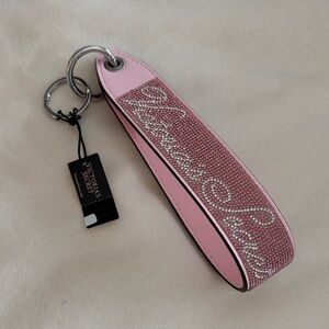 Victoria's Secret Pink Crystal Script Wristlet Key Holder